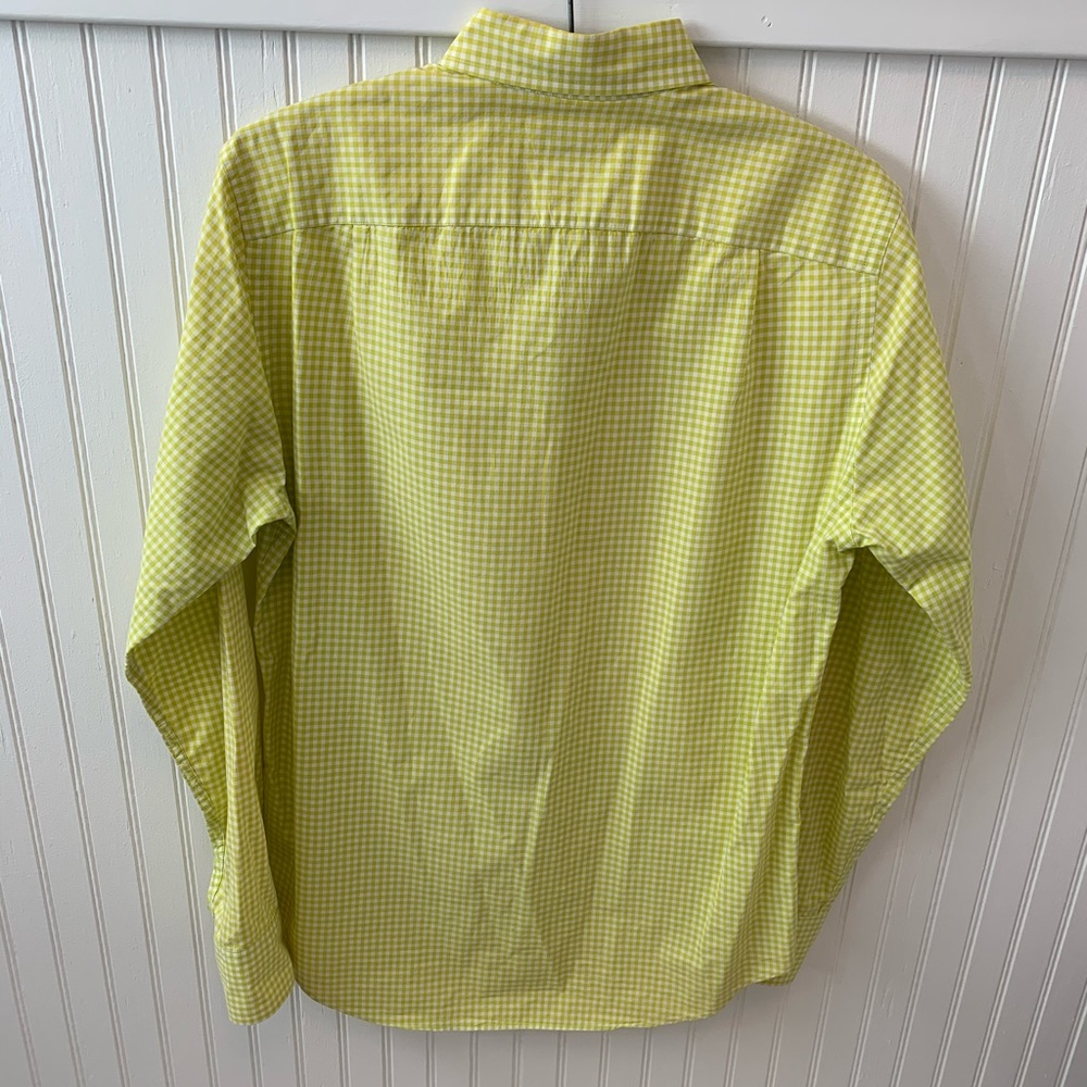 J. Crew Lime Green Gingham Button-Down Casual Shirt - Picture 3 of 8